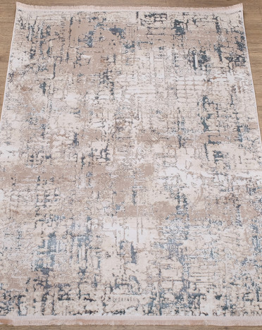 Ковер турецкий 1075B Ascona (Полиэстер, оранжевый, кремовый)