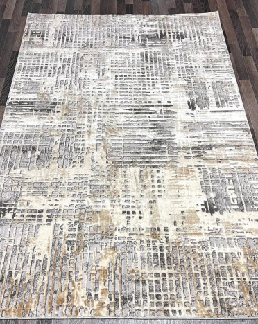 Ковер турецкий 26614A BYONCE (PP Heatset Высокоплотный, бежевый, серый)