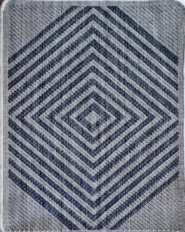 Ковер белорусский E4254A4 циновка (Полиэстер хит-сет, синий, серый)