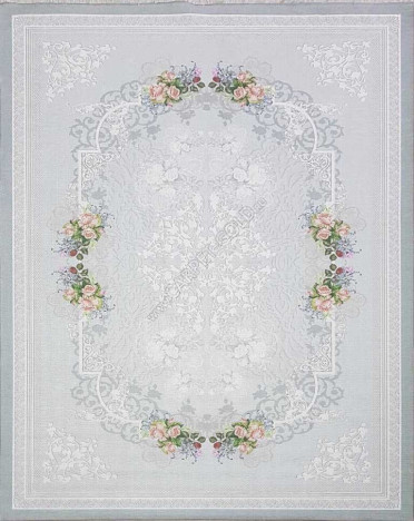 Ковер турецкий MK071 Qum (Полиэстер хит-сет, серый)