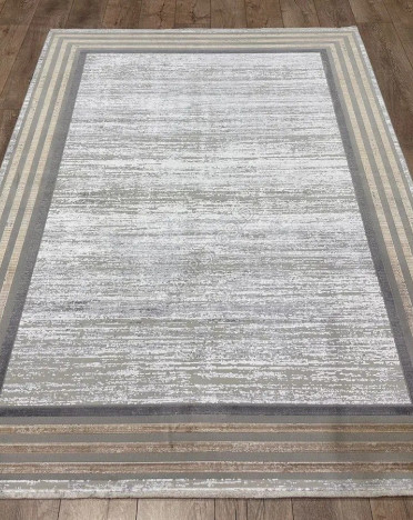 Ковер турецкий DZ19D MOOD (Акрил, Эвкалиптовый шелк, бежевый, серый)