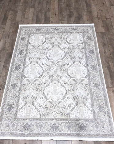 Ковер турецкий PC96A Elexus Olimpos (Бамбуковый шелк, бежевый, серый)