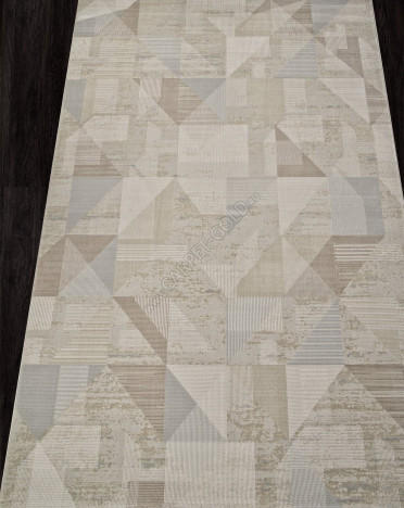 Ковер турецкий F416AD AFINA (Полиэстер, бежевый)