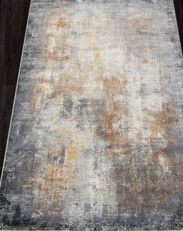 Ковер российский F262 ZUMMA (PP Heatset Высокоплотный, оранжевый, серый)