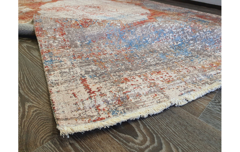 Безворсовый ковер лофт дизайн BANCO P1043 MULTI-MULTI