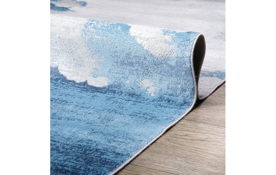 КОВРЫ ДИЗАЙН B236B ЦВЕТ BEIGE_COKEN / BLUE Lite овал