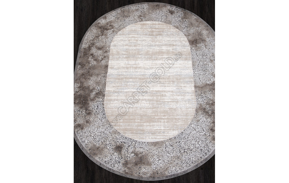 Ковер 04070C - GREY / BROWN овал ARMINA