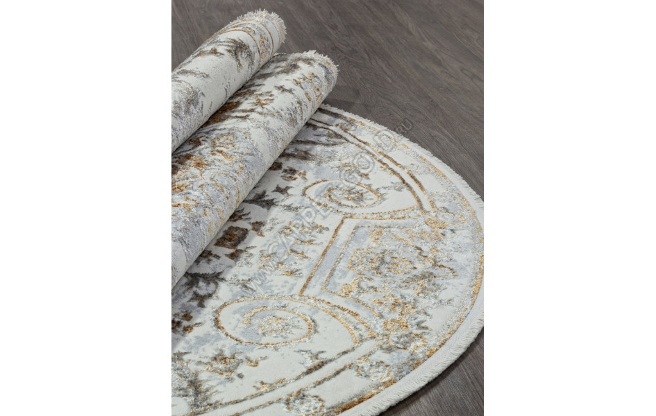 Ковер 00765A - GOLD FDY / CREAM HB - Овал - коллекция SAHARA