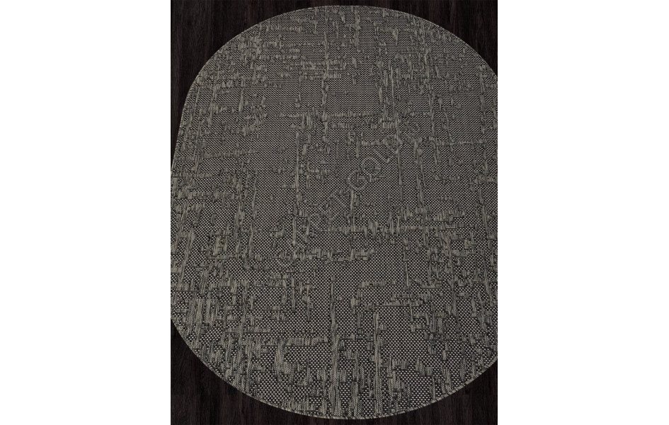 Ковер S136 - BLACK-GRAY - Овал - коллекция KAIR