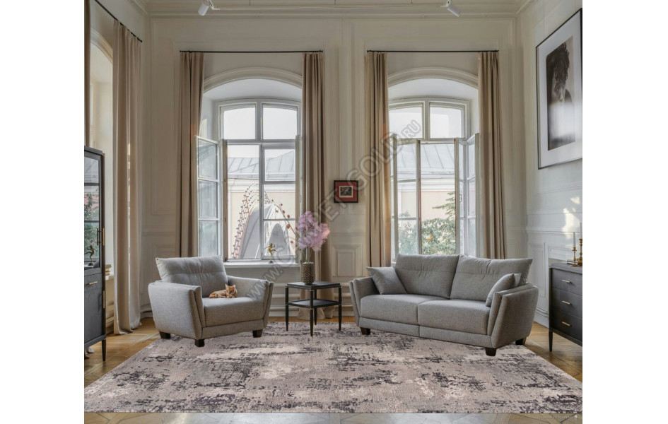 Ковер 38871 - 995 GREY / GREY - Прямоугольник - коллекция BRAND